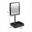 5 FIVE SIMPLY SMART - Miroir "Glass" pivotant noir 30x15,2cm - vignette