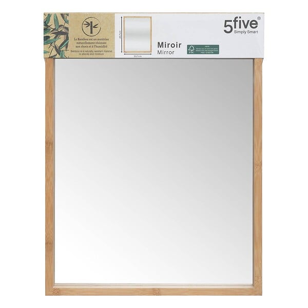 5 FIVE SIMPLY SMART - Miroir mural 34x44cm bambou - large