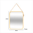 5 FIVE SIMPLY SMART - Miroir mural avec lanière en cuir 45x35cm - vignette