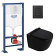 GROHE - Solido pack WC bâti-support autoportant + WC suspendu sans bride Ceramia PixL avec abattant SoftClose + plaque (GRCEPXBMT01-FR) - vignette