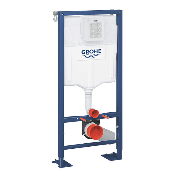 GROHE - Solido pack WC bâti-support autoportant + WC suspendu sans bride Ceramia PixL avec abattant SoftClose + plaque (GRCEPXBMT01-FR) - large