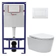 SWISS AQUA TECHNOLOGIES - Pack WC bâti ECO 2L Swiss Aqua Technologies + WC suspendu Swiss Aqua Technologies + plaque blanc brillant (STESTBRWR01-FR) - vignette