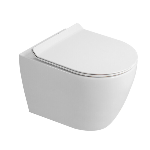 GROHE - Rapid SL Pack WC bâti-support + WC suspendu sans bride Ceramia avec abattant SoftClose + plaque chrome (GRRCEPXWR01FR-FS) - large