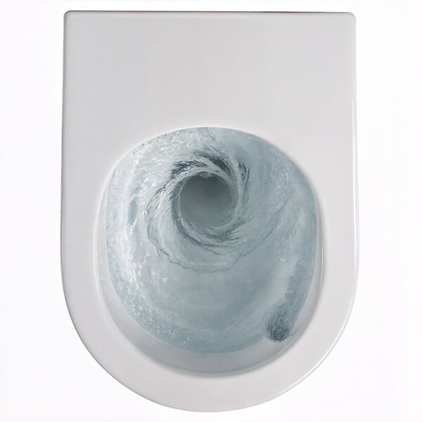 CERAMIA - PixL WC suspendu en céramique Vortex , fixations invisibles + abattant Soft-Close, Blanc mat (CEPX010RTORPWM) - large