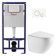 SWISS AQUA TECHNOLOGIES - Pack WC bâti ECO 2L Swiss Aqua Technologies + WC suspendu Swiss Aqua Technologies + plaque blanc/chrome (STEST67WR03-FR) - vignette