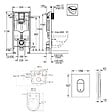 GROHE - Pack Rapid sl+ plaque arena chrome+ Fixations murales + set d'isolation phonique + WC suspendu sans bride (ArenaBrevis) - vignette