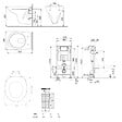 VILLEROY & BOCH - Pack WC Bâti-support sol mur Villeroy & Boch + WC suspendu Jika Neo + Abattant thermoplastique + Plaque noire (VCNSLPRO4) - vignette