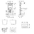 GEBERIT - Duofix pack WC bâti-support autoportant + WC suspendu sans bride Ceramia PixL avec abattant SoftClose + plaque (GEBCEPXBMT06-FR) - vignette