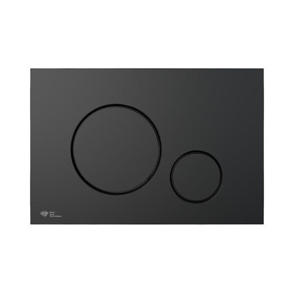 SWISS AQUA TECHNOLOGIES - Pack WC bâti-support + WC sans bride Ceramia PixL avec abattant SoftClose + plaque noir (STCEPXWT01-FR) - large
