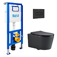 ROCA - Pack WC bâti-support + WC suspendu sans bride Swiss Aqua Technologies avec abattant SoftClose + plaque (ROSTBRBMR03-FR) - vignette