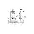 GEBERIT - Pack Bati-support Geberit Autoportant Duofix + WC sans bride Vitra Normus Spin+ Abattant softclose + Plaque blanche (Normus - vignette