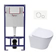 SWISS AQUA TECHNOLOGIES - Pack WC bâti ECO 2L Swiss Aqua Technologies + WC suspendu Swiss Aqua Technologies + plaque blanc/chrome (STESTINWR03-FR) - vignette