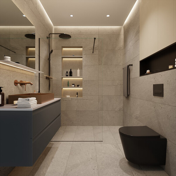 CERAMIA - Vortex rimless WC suspendu 53,5 cm sans bride avec abattant SoftClose, effet Vortex, noir mat (CE142010RTORPBKM) - large
