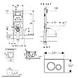 GEBERIT - Pack bâti-support Geberit extra-plat UP720 + WC sans bride Vitra S60 + Abattant SoftClose + Plaque blanche (SLIM-S60-C) - vignette