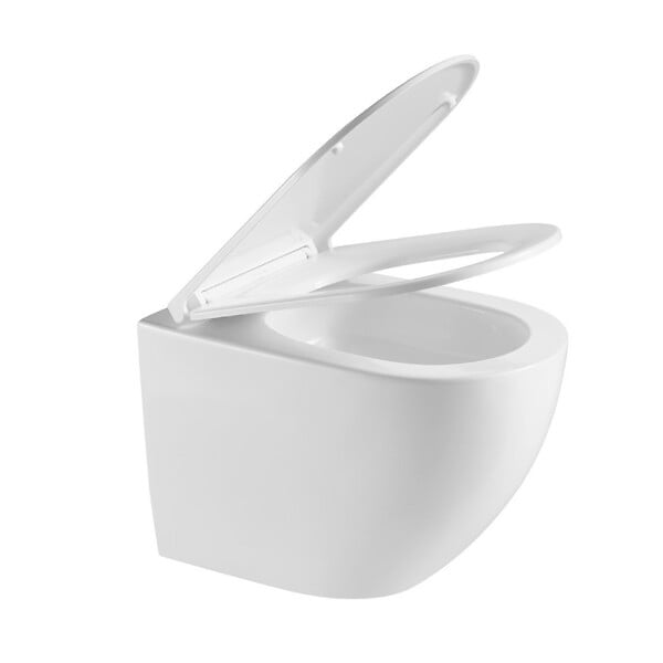 VILLEROY & BOCH - Pack WC Bâti-support sol mur Villeroy & Boch + WC sans bride SAT Vortex + Abattant SoftClose + Plaque noire (VCNVORTEX4) - large