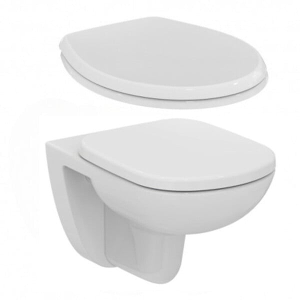 VILLEROY & BOCH - Villeroy & Boch Pack Bâti-support Villeroy & Boch + WC Porcher sans bride + Abattant + Plaque chrome (ViConnectPorcher-1) - large