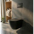 CERAMIA - PixL WC suspendu en céramique Vortex , fixations invisibles + abattant Soft-Close, Noir mat (CEPX010RTORPBKM) - vignette