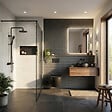 CERAMIA - PixL WC suspendu en céramique Vortex , fixations invisibles + abattant Soft-Close, Noir mat (CEPX010RTORPBKM) - vignette