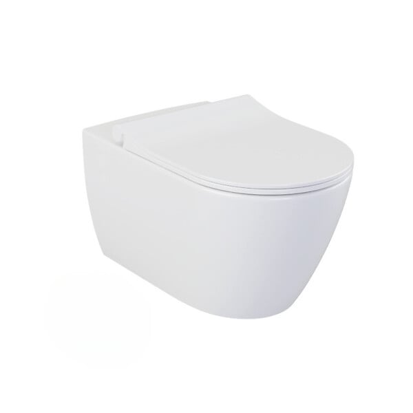 GEBERIT - Pack WC Bati-support Geberit extra-plat UP720 + Cuvette suspendue sans bride Livea Bello + Abattant frein de chute + Plaque chro - large