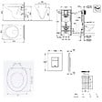 GROHE - Grohe Pack WC Bâti-support Rapid SL + Cuvette suspendue Cersanit S-line + Abattant + Plaque Chrome - vignette