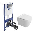 VILLEROY & BOCH - ViConnect Pro S pack WC bâti-support + WC sans bride Ceramia PixL avec abattant SoftClose + plaque (VBCEPXWT03-FR) - vignette