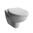 GEBERIT - Pack WC Bati-support Geberit + WC sans bride Vitra Normus SpinFlush + Abattant softclose + Plaque blanche + Set d'habillage - vignette