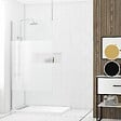 AURLANE - Paroi de Douche 100x200cm Dépolie - Profilé + Barre Plafond Finition Chrome - FREEDOM 2 FROSTED - vignette