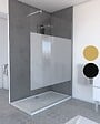 AURLANE - Paroi de Douche Dépolie 120x200cm + Barre de fixation extensible - Verre 8mm - Finition Chrome - vignette