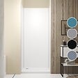 AURLANE - Pack de 3 Panneaux Muraux Aluminium Blanc 90x210 cm avec Profilés Chrome WALL'IT - vignette