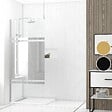 AURLANE - Paroi de Douche 90x200cm Miroir - Profilé + Barre Plafond Finition Chrome - FREEDOM 2 MIRROR - vignette