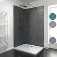 AURLANE - Pack de 2 Panneaux Muraux Pierre Ardoise 90+120x210 cm avec Profilés NOIR MAT - STONE'IT - vignette