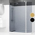 AURLANE - Paroi de Douche et Volet Pivotant 120+40x200cm - Verre Fumé + Barre Fixation Chrome - vignette