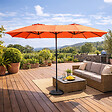 CONCEPT USINE - Parasol rectangulaire double 2,7x4,6m terracotta VENICE - vignette