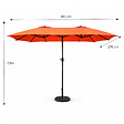 CONCEPT USINE - Parasol rectangulaire double 2,7x4,6m terracotta VENICE - vignette