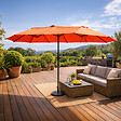 CONCEPT USINE - Parasol rectangulaire double 2,7x4,6m terracotta VENICE - vignette