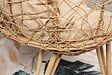 CONCEPT USINE - Fauteuil œuf sur pied en résine beige effet rotin JANE - vignette