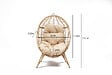 CONCEPT USINE - Fauteuil œuf sur pied en résine beige effet rotin JANE - vignette