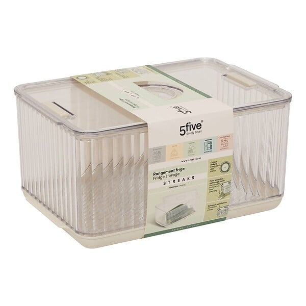 5 FIVE SIMPLY SMART - Organiseur réfrigérateur Streaks transparent - large