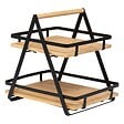 5 FIVE SIMPLY SMART - Étagère "Ordera" 2 niveaux avec anse en bambou noir - vignette