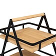 5 FIVE SIMPLY SMART - Étagère "Ordera" 2 niveaux avec anse en bambou noir - vignette