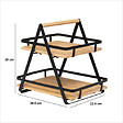 5 FIVE SIMPLY SMART - Étagère "Ordera" 2 niveaux avec anse en bambou noir - vignette