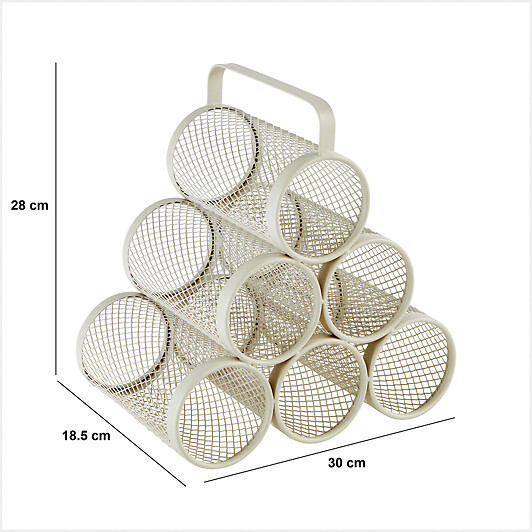 5 FIVE SIMPLY SMART - Porte-bouteilles "Mayaj" 6 compartiments en métal beige - large