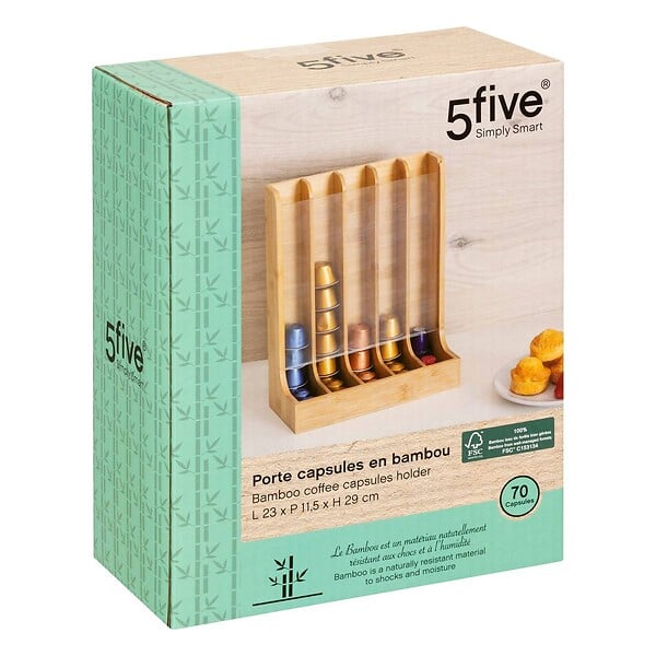 5 FIVE SIMPLY SMART - Porte-capsules en bambou - large