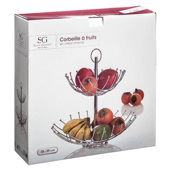 5 FIVE SIMPLY SMART - Corbeille spirale 2 étages métal 27,5/36cm - large
