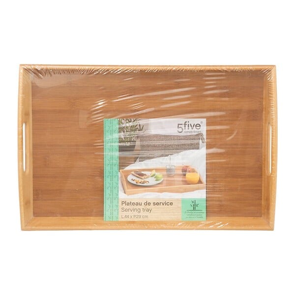 5 FIVE SIMPLY SMART - Plateau rectangulaire angulaire 44x29cm bambou - large