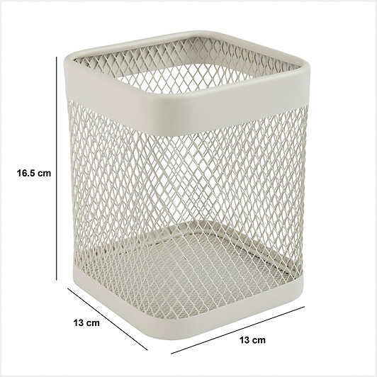 5 FIVE SIMPLY SMART - Pot à ustensiles "Mayaj" en métal beige - large