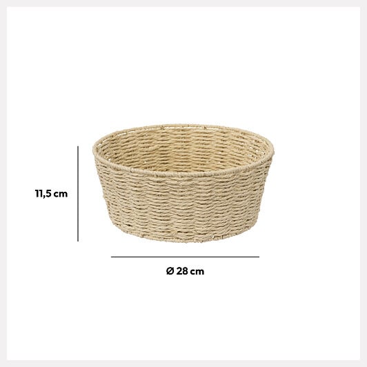 5 FIVE SIMPLY SMART - Corbeille tressée ronde 28cm "Kord" - large