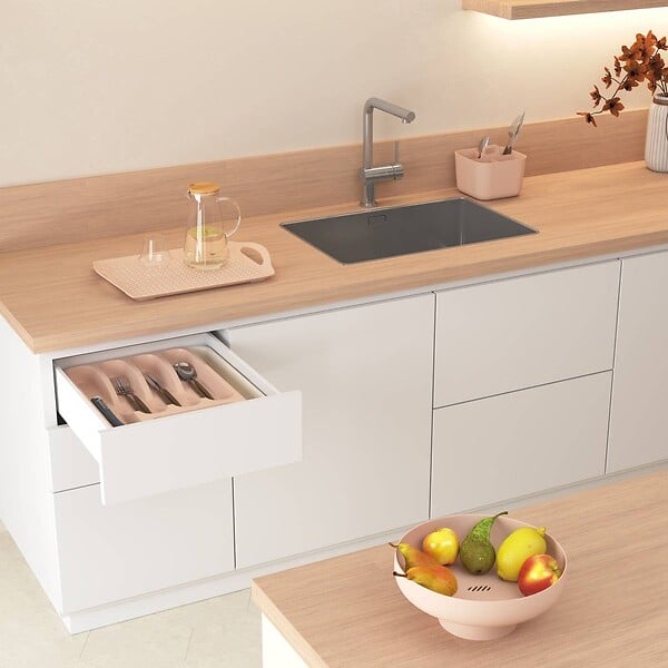 5 FIVE SIMPLY SMART - Plateau Poly 45,5x31,5 rose antidérapant - large