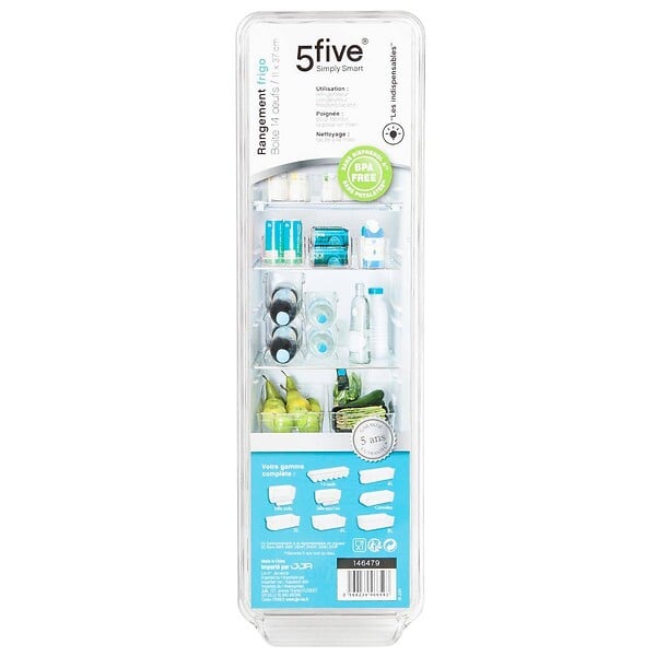 5 FIVE SIMPLY SMART - Rangement pour frigo "Smart Fridge" 14 oeufs - large