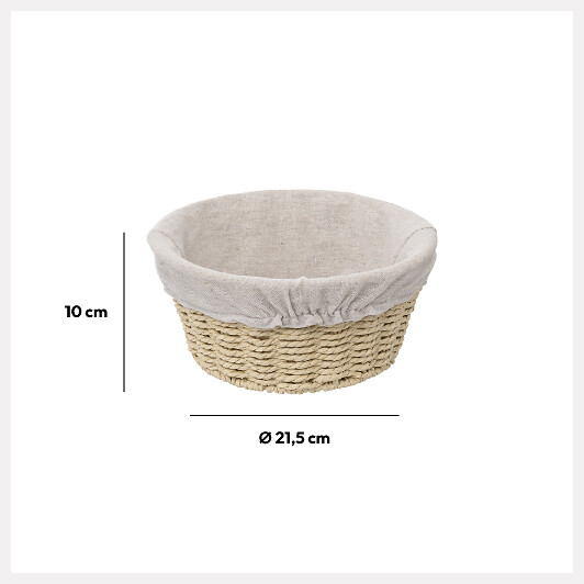 5 FIVE SIMPLY SMART - Corbeille tressée 21cm "Kord" - large